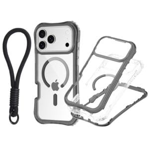 Clear MagSafe case kit for iPhone 17, 3 interchangeable bumpers