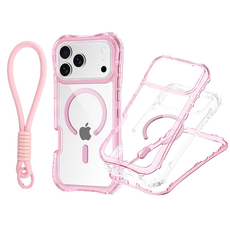 Clear MagSafe Case Kit for iPhone 17 | 3 Bumpers + Wrist Strap | MOQ 50