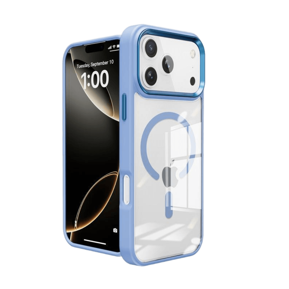 Clear Phone Case with Magnetic & Metal Frame