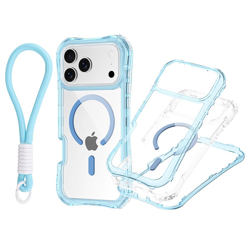 Clear MagSafe Case Kit for iPhone 17 | 3 Bumpers + Wrist Strap | MOQ 50