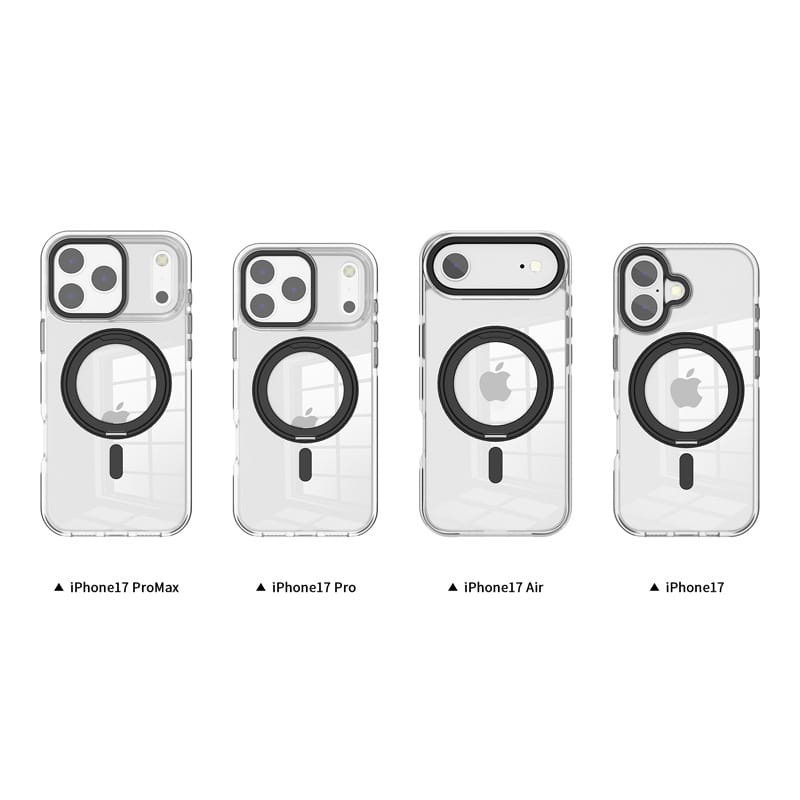 Clear 360° Kickstand MagSafe iPhone 17 Pro Case | Lay-Flat | MOQ 50