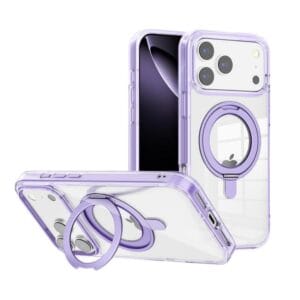 Ultra-clear 360° rotating MagSafe case for iPhone 17 Pro, anti-yellowing