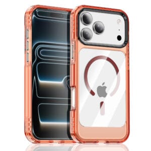 Clear Anti-Yellowing MagSafe iPhone 17 Pro Max Case | Colored Bumper | MOQ 50