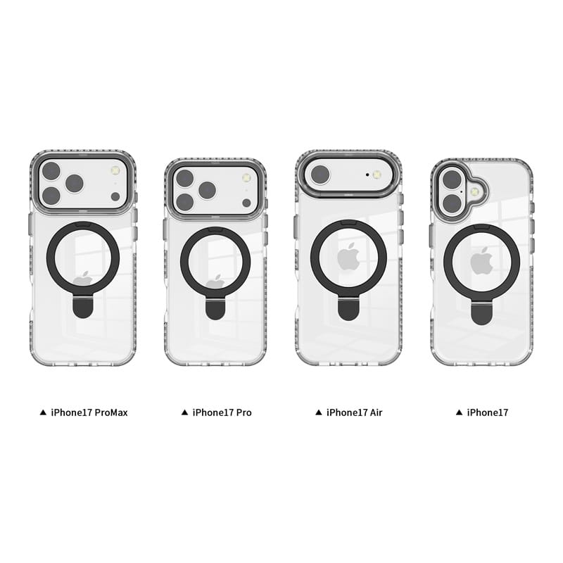 Glossy Clear iPhone MagSafe Case with Fixed Kickstand