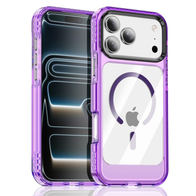 详情_07 Clear Anti-Yellowing MagSafe iPhone 17 Pro Max Case | Colored Bumper | MOQ 50