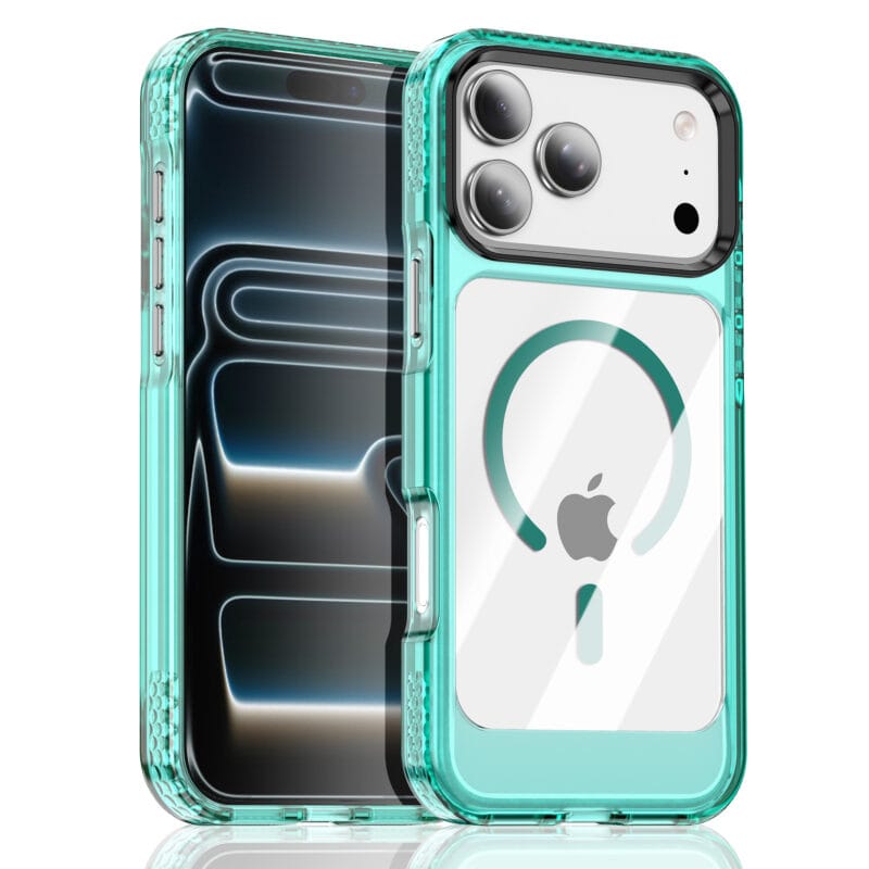 详情_09 Clear Anti-Yellowing MagSafe iPhone 17 Pro Max Case | Colored Bumper | MOQ 50