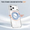 Lay-Flat 360° Kickstand MagSafe iPhone 17 Case | Clear Anti-Yellowing | MOQ 50