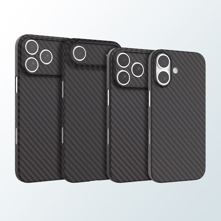 Lightweight carbon fiber look case for iPhone 17, 10g ultra-light