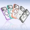 详情_11 Clear Anti-Yellowing MagSafe iPhone 17 Pro Max Case | Colored Bumper | MOQ 50