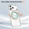 360° Lay-Flat Kickstand MagSafe iPhone 17 Pro Case | Clear Ring Colors | MOQ 50