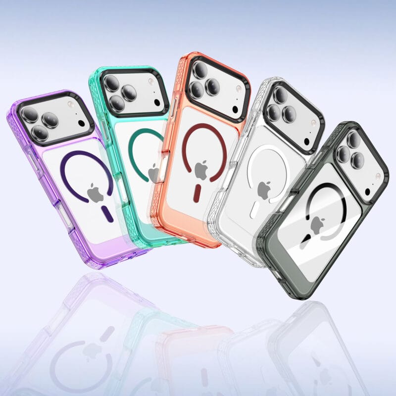 详情_11 Clear Anti-Yellowing MagSafe iPhone 17 Pro Max Case | Colored Bumper | MOQ 50