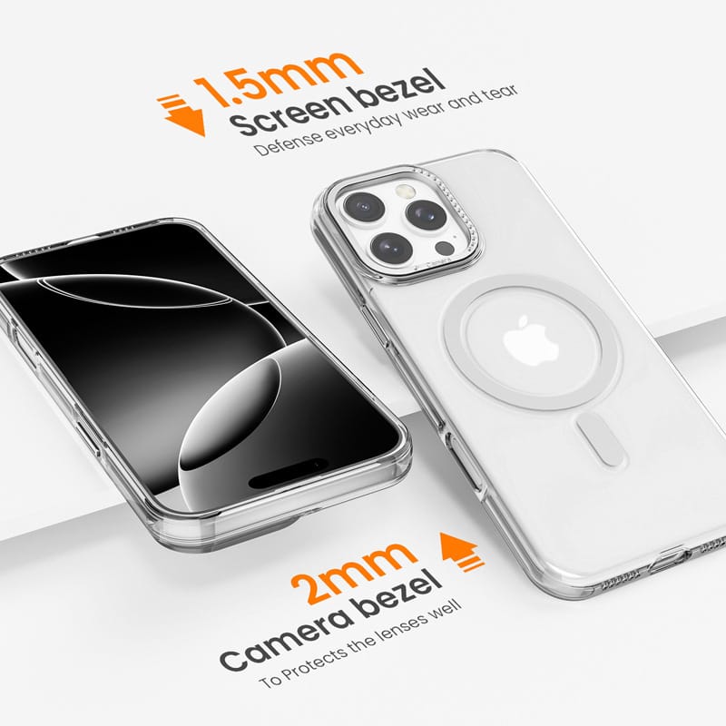 详情_12 Rhinestone Camera Ring MagSafe iPhone 17 Case | Quiet Luxury | MOQ 50