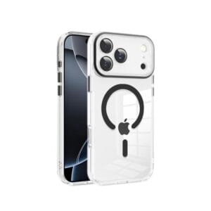 Clear colored bumper MagSafe iPhone 17 Pro Max case, pastel hues