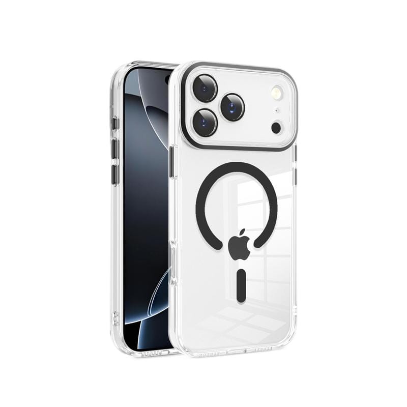 Clear colored bumper MagSafe iPhone 17 Pro Max case, pastel hues