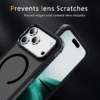 Magnetic Lens Frame Kickstand Case for iPhone — Rugged Armor with Built-in Camera Lens Stand & MagSafe Support