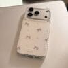详情_06 Diamond Bow Glitter Clear iPhone Case | Sparkly Lavender Bow Protective Cover